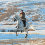 
              FILE - In this photo provided on Oct. 16, 2019, by the North Korean government, North Korean leader Kim Jong Un rides a white horse to climb Mount Paektu, North Korea. Russia recently sent North Korean leader Kim Jong Un a trainload of 30 thoroughbred horses, opening the border with its neighbor for the first time in 2 1/2 years. The content of this image is as provided and cannot be independently verified. Korean language watermark on image as provided by source reads: "KCNA" which is the abbreviation for Korean Central News Agency. (Korean Central News Agency/Korea News Service via AP, File)
            