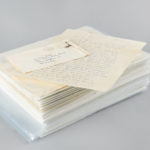 
              This Sept. 2022 photo shows a personal collection of love letters written by Bob Dylan to his high school sweetheart in the late 1950s. The personal collection of love letters are up for auction. A collection has been sold at auction to a renowned Portuguese bookshop for nearly $670,000. The Livraria Lello in Porto, Portugal plans to keep the archive of 42 handwritten letters totaling 150 pages complete and available for Dylan fans and scholars to study, auctioneer RR Auction said in a statement Friday, Nov. 18. (Nikki Brickett/RR Auction/the Estate of Barbara Hewitt via AP)
            