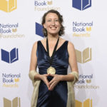 
              Young People's Literature finalist Kelly Barnhill attends the 73rd National Book Awards, at Cipriani Wall Street on Wednesday, Nov. 16, 2022, in New York. (Photo by Evan Agostini/Invision/AP)
            