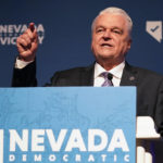 
              Nevada Gov. Steve Sisolak speaks during an election night party hosted by the Nevada Democratic Party, Tuesday, Nov. 8, 2022, in Las Vegas. (AP Photo/Gregory Bull)
            