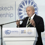
              Brazilian President-elect Luiz Inacio Lula da Silva, speaks at the COP27 U.N. Climate Summit, Wednesday, Nov. 16, 2022, in Sharm el-Sheikh, Egypt. (AP Photo/Nariman El-Mofty)
            
