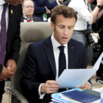 
              French President Emmanuel Macron attends the opening session of the 18th Francophone Summit in Djerba, Tunisia, Saturday, Nov. 19, 2022. (AP Photo/Hassene Dridi)
            