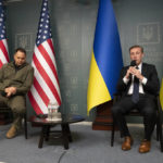
              White House national security adviser Jake Sullivan, right, and Andriy Yermak, Head of the Office of the President of Ukraine, hold a presser in Kyiv, Ukraine, Friday, Nov. 4, 2022. (AP Photo/Efrem Lukatsky)
            
