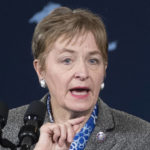 
              FILE - Rep. Marcy Kaptur, D-Ohio, speaks during an event Feb. 17, 2022, in Lorain, Ohio. Kaptur is seeking to retain her seat in Ohio's 9th congressional district. (AP Photo/Ken Blaze, File)
            