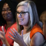 
              FILE - Arizona Secretary of State Katie Hobbs speaks at a roundtable event in Phoenix, Monday, Sept. 19, 2022. Hobbs was elected Arizona governor on Monday, Nov. 14 defeating Republican rival Kari Lake.   (AP Photo/Ross D. Franklin, File)
            