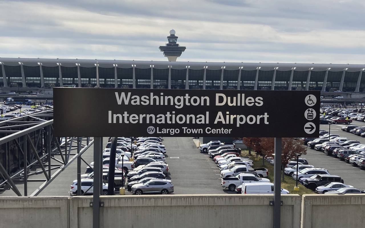 The Metrorail station at Dulles International Airport is seen on Nov. 2, 2022, in Chantilly, Va., w...