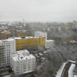 
              A general view of the city after snowfall, in Kyiv, Ukraine, Thursday Nov. 17, 2022. (AP Photo/John Leicester)
            