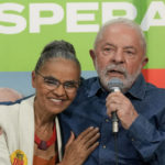 
              FILE - Brazil's former President Luiz Inacio Lula da Silva, who is running for reelection, right, and congressional candidate Marina Silva, campaign in Sao Paulo, Brazil, Sept. 12, 2022. The recent election win of leftist da Silva, who takes office Jan. 1, represents a potentially huge shift in how Brazil manages the Amazon compared to current President Jair Bolsonaro.  (AP Photo/Andre Penner, File)
            