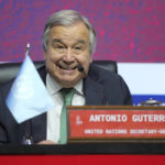 
              United Nations Secretary General Antonio Guterres speaks ahead of the G20 Summit in Bali, Indonesia, Monday, Nov. 14, 2022. (AP Photo/Achmad Ibrahim)
            