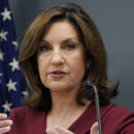
              FILE - Oklahoma State Superintendent of Public Instruction Joy Hofmeister delivers a report on Epic Charter Schools during a news conference, June 21, 2022, in Oklahoma City. Hofmeister is running for governor in the Nov. 8 election. (AP Photo/Sue Ogrocki, File)
            