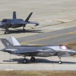 In this photo provided by the South Korea Defense Ministry, the U.S. Air Forces' F-35B fighter jets move during a joint aerial drills called Vigilant Storm between U.S and South Korea, in Gunsan, South Korea, Monday, Oct. 31, 2022. (South Korea Defense Ministry via AP)