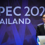 
              Thailand's Prime Minister Prayuth Chan-ocha addresses a press conference during the Asia-Pacific Economic Cooperation, APEC summit, Saturday, Nov. 19, 2022, in Bangkok, Thailand. (AP Photo/Anupam Nath)
            