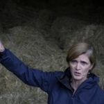 
              USAID chief Samantha Power gestures as she speaks to journalists at an animal fodder processing plant in the eastern city of Zahleh, Lebanon, Wednesday, Nov. 9, 2022. Power announced that the United States will give $80.5 million in aid for food assistance and solar-powered water pumping stations in the crisis-battered country of Lebanon. (AP Photo/Bilal Hussein)
            