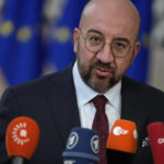 
              European Council President Charles Michel speaks with the media as he arrives for an EU summit in Brussels, Thursday, Dec. 15, 2022. EU leaders meet for a one day summit on Thursday to discuss Ukraine and further measures to contain energy prices hikes in the European Union. (AP Photo/Virginia Mayo)
            