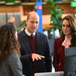 
              Britain's Prince William and Kate, Princess of Wales speak with startup companies that work at Greentown Labs as they tour the location for a view of green technologies developed in Somerville, Mass. Thursday, Dec. 1 2022.  (Angela Weiss Pool Photo via AP)
            