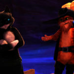 
              This image released by DreamWorks Animation shows the characters Kitty Softpaws, voiced by Salma Hayek Pinault, left, and Puss in Boots, voiced by Antonio Banderas, from the animated film "Puss in Boots: The Last Wish" by director Joel Crawford. (DreamWorks Animation via AP)
            