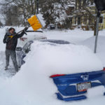 
              Christian Parker of Buffalo, N.Y., shovels out his car in the Elmwood Village neighborhood of Buffalo, N.Y. Monday, Dec. 26, 2022, after a massive snow storm blanketed the city. Along with drifts and travel bans, many streets were impassible due to abandoned vehicles. (AP Photo/Craig Ruttle)
            