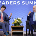 
              President Joe Biden meets with Canadian Prime Minister Justin Trudeau at the InterContinental Presidente Mexico City hotel in Mexico City,Tuesday, Jan. 10, 2023. (AP Photo/Andrew Harnik)
            