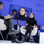 
              Finland's Prime Minister Sanna Marin, right, is interviewed by Fareed Zakaria at the World Economic Forum in Davos, Switzerland Tuesday, Jan. 17, 2023. The annual meeting of the World Economic Forum is taking place in Davos from Jan. 16 until Jan. 20, 2023. (AP Photo/Markus Schreiber)
            