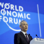 
              Liu He, Vice Prime Minister of China delivers a speech at the World Economic Forum in Davos, Switzerland Tuesday, Jan. 17, 2023. The annual meeting of the World Economic Forum is taking place in Davos from Jan. 16 until Jan. 20, 2023. (AP Photo/Markus Schreiber)
            