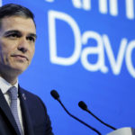 
              Spain's Prime Minister Pedro Sanchez speaks at the World Economic Forum in Davos, Switzerland Tuesday, Jan. 17, 2023. The annual meeting of the World Economic Forum is taking place in Davos from Jan. 16 until Jan. 20, 2023. (AP Photo/Markus Schreiber)
            
