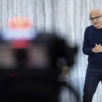 
              Microsoft CEO Satya Nadella speaks during the introduction of integration of Microsoft Bing search engine and Edge browser with OpenAI on Tuesday, Feb. 7, 2023, in Redmond. Microsoft is fusing ChatGPT-like technology into its search engine Bing, transforming an internet service that now trails far behind Google into a new way of communicating with artificial intelligence. (AP Photo/Stephen Brashear)
            