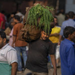 
              A laborer carries vegetables at a market in Mumbai, India, Wednesday, Feb. 1, 2023. Indian Prime Minister Narendra Modi's government ramped up capital spending by a substantial 33% to $122 billion in an annual budget presented to Parliament on Wednesday, seeking to spur economic growth and create jobs ahead of a general election next year. (AP Photo/Rafiq Maqbool)
            