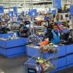 
              Cashiers process purchases at a Walmart Supercenter in North Bergen, N.J., on Thursday, Feb. 9, 2023. On Tuesday, the Labor Department reports on U.S. consumer prices for January. The consumer price index is closely watched by the Federal Reserve, which has raised interest rates eight times in the past year in an attempt to cool the economy and bring down inflation. (AP Photo/Eduardo Munoz Alvarez)
            