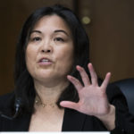 
              FILE - Julie Su, of Calif., speaks during a hearing of the Senate Health, Education, Labor and Pensions Committee for her to be Deputy Secretary of Labor, on Capitol Hill, March 16, 2021, in Washington. President Joe Biden is nominating Julie Su, the current deputy and former California official, as his next Labor Secretary, replacing the departing incumbent, former Boston mayor Marty Walsh. (AP Photo/Alex Brandon, File)
            