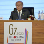 
              Japanese Finance Minister Shunichi Suzuki speaks during a press conference after the meeting of G7 Finance Ministers and Central Bank Governors on the sidelines of G-20 financial conclave on the outskirts of Bengaluru, India, Thursday, Feb. 23, 2023. (AP Photo/Aijaz Rahi)
            