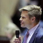 
              FILE - Sen. Jamie Pedersen, D-Seattle, speaks on the Senate floor in Olympia, Wash., Jan. 30, 2019. Evidence of a transgender person's name or gender marker change could soon be hidden from the public record in California and Washington as state lawmakers are considering new privacy provisions amid a barrage of bills targeting trans people nationwide. Maia Xiao, a graduate student wrote last summer to state Sen. Pedersen, the Washington bill sponsor, urging action on behalf of her friend whose name change records had been posted in an online forum and used as ammunition to send her hate mail. (AP Photo/Ted S. Warren, File)
            