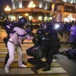 
              Riot police detain demonstrators during a protest against mobilisation in Moscow, Russia, Wednesday, Sept. 21, 2022, after Russian President Vladimir Putin has ordered a partial mobilisation of reservists in Russia, effective immediately. (AP Photo, File)
            