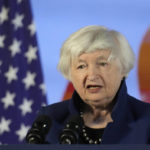 
              U.S. Treasury Secretary Janet Yellen speaks during a press conference at the G-20 financial conclave on the outskirts of Bengaluru, India, Thursday, Feb. 23, 2023. (AP Photo/Aijaz Rahi)
            