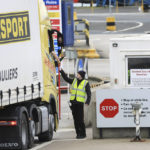 
              A freight lorry is checked at Larne Port, Northern Ireland, Monday, Feb. 27, 2023. The U.K. and the European Union were poised Monday to end years of wrangling and seal a deal to resolve their thorny post-Brexit trade dispute over Northern Ireland. (AP Photo/Peter Morrison)
            