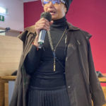 
              Fashion designer Stella Jean speaks at a press conference in Milan, northern Italy, Wednesday, Feb. 8, 2023. The only Black designer belonging to Italy's fashion council is withdrawing from this month's Milan Fashion Week citing a lack of commitment to diversity and inclusion. (AP Photo/Colleen Barry)
            