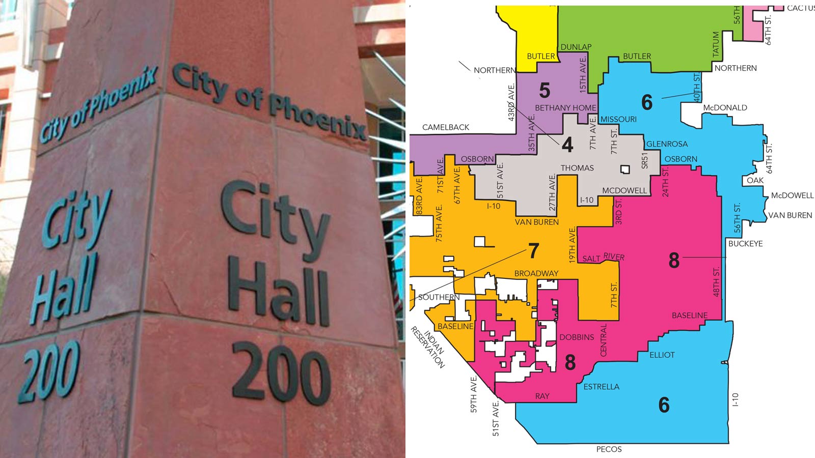 Phoenix City Hall With District 6 8 Map 