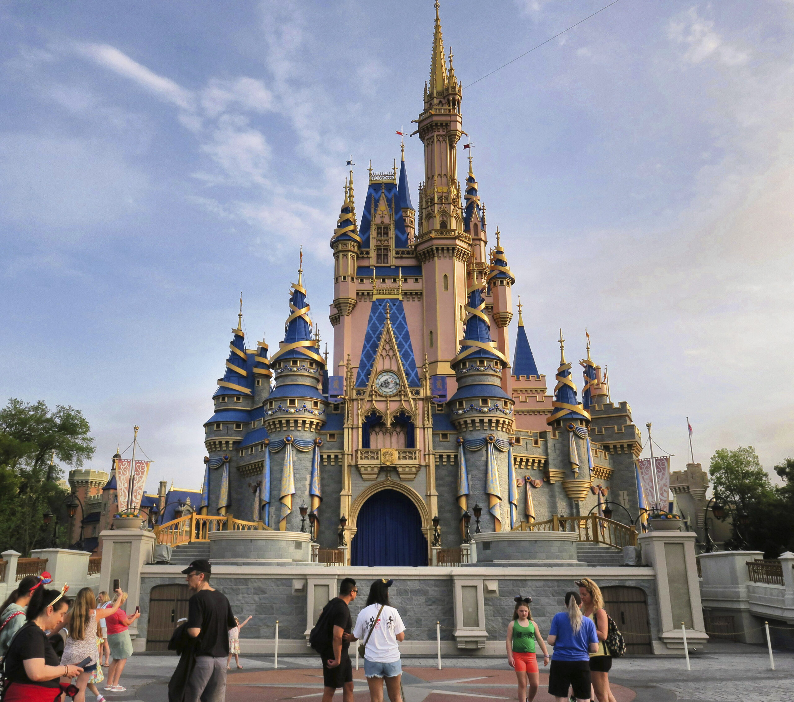 Cinderella Castle stands at the Magic Kingdom, at Walt Disney World, in Lake Buena Vista, Fla., Mon...