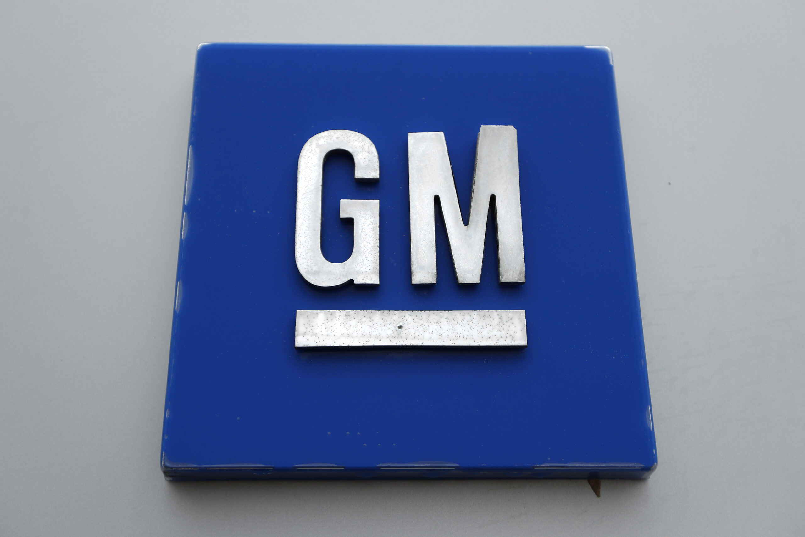FILE - The General Motors logo is displayed outside the General Motors Detroit-Hamtramck Assembly p...