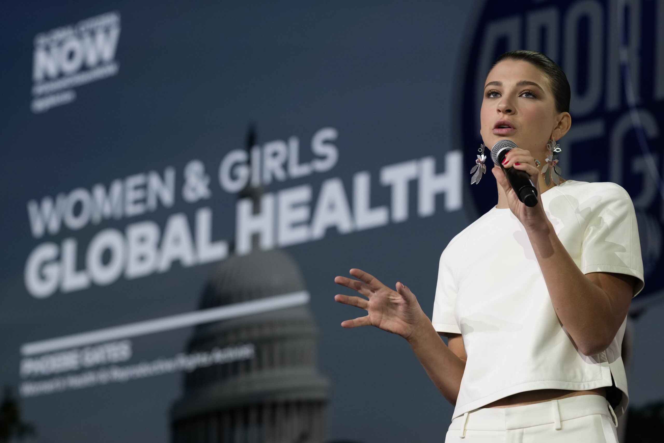 Phoebe Gates participates in the Global Citizen NOW conference in New York, Friday, April 28, 2023....