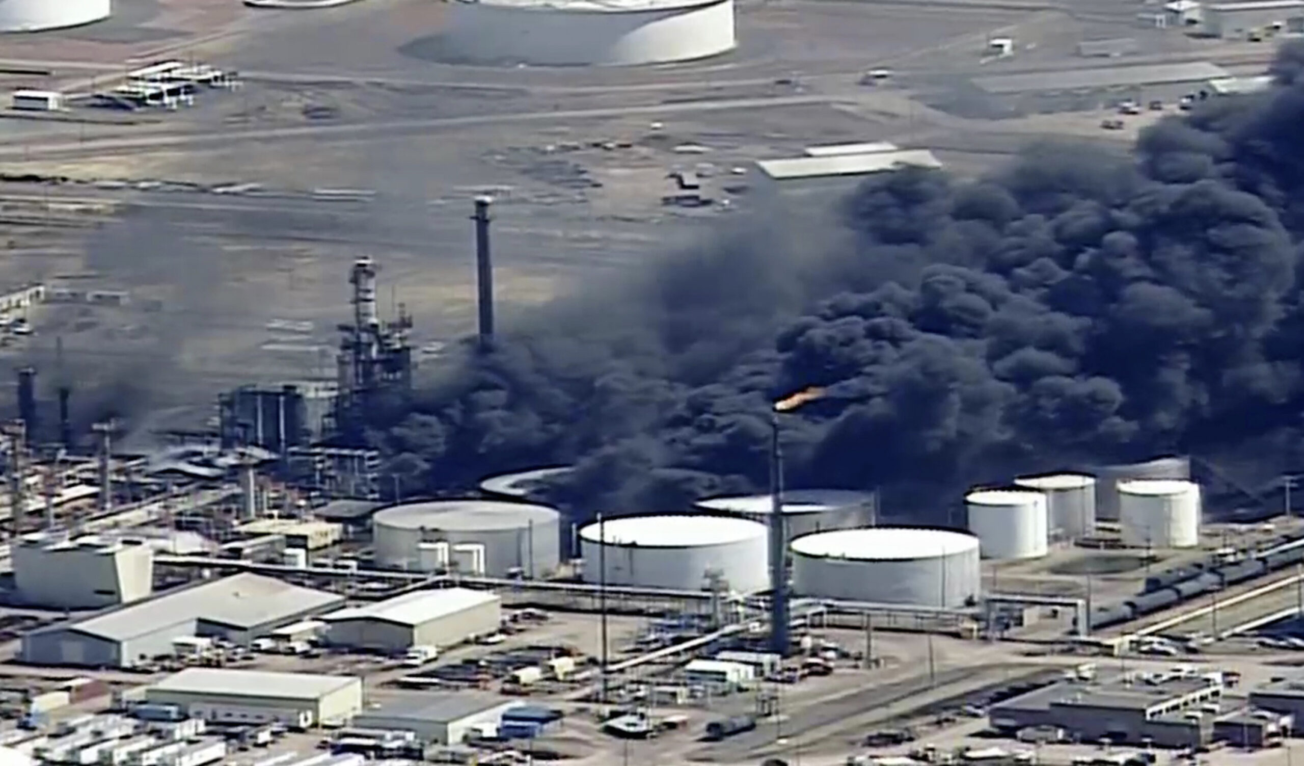 FILE - This aerial image from video provided by KSTP-TV in Minneapolis shows smoke rising from the ...