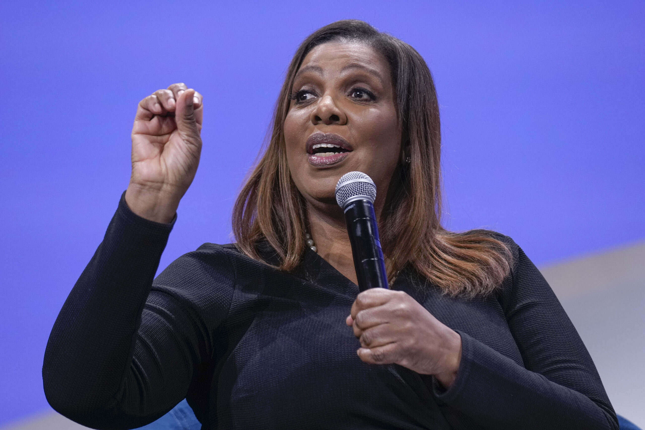 FILE - New York State Attorney General Letitia James participates in the Global Citizen NOW confere...