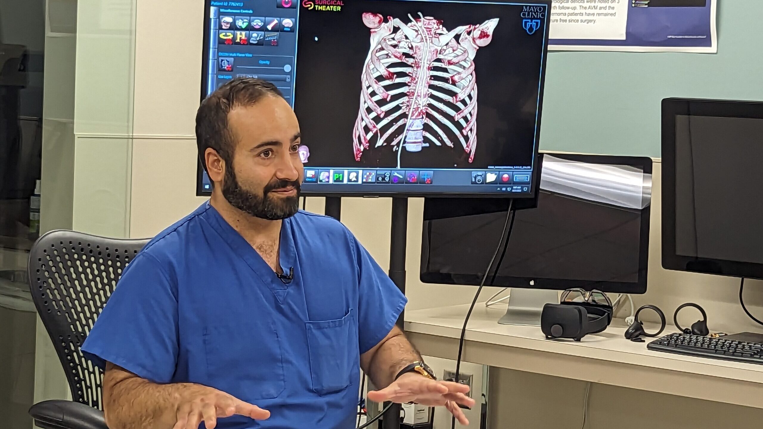 Dr. Maziyar Kalani used augmented reality to perform a first of it's kind spinal surgery in Arizona...