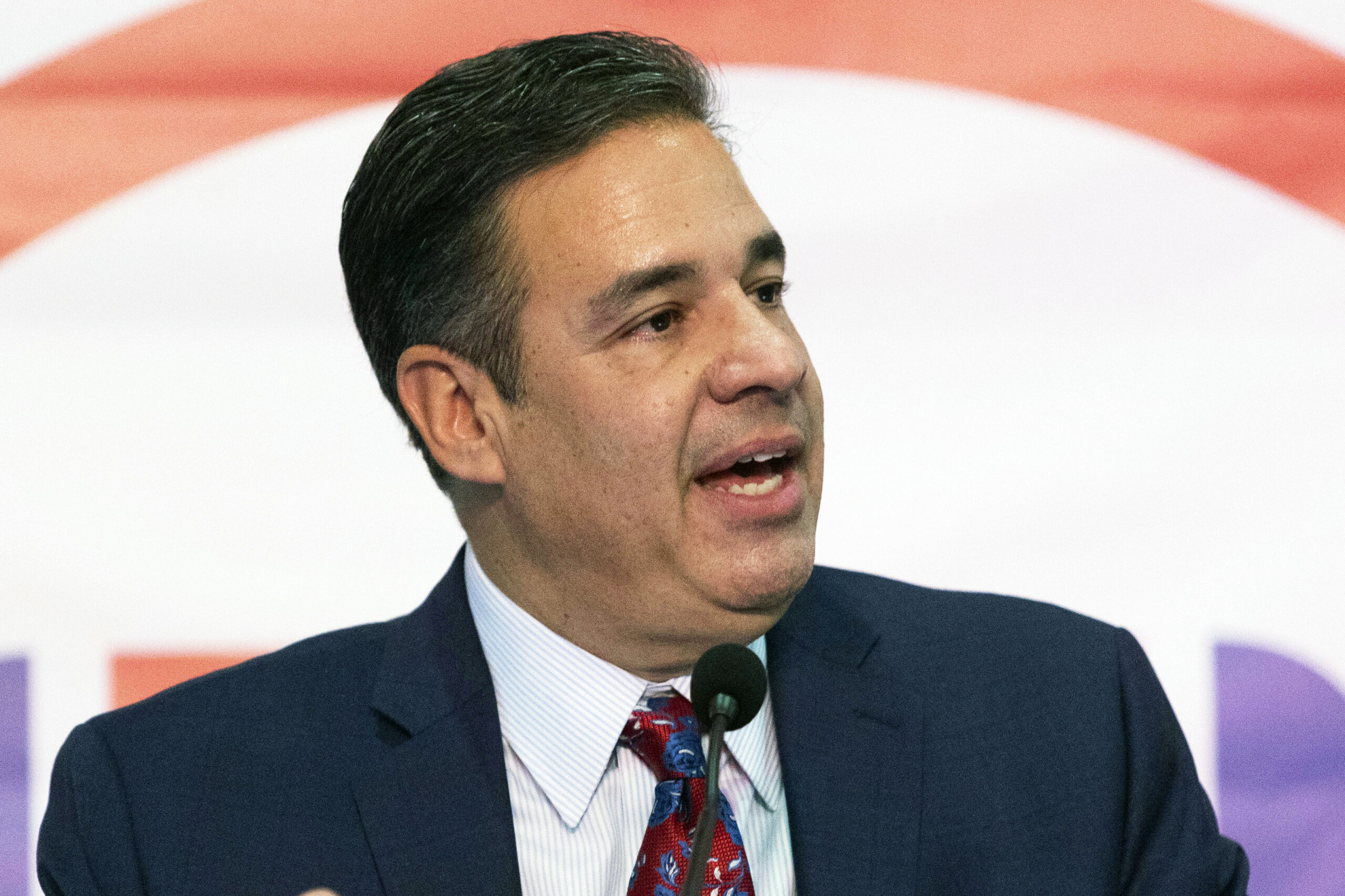 FILE - Idaho Attorney General candidate Rep. Raul Labrador speaks during the Idaho Republican Party...