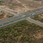 Aerial view of Riggs Road and State Route 347 interchange. (Arizona Department of Transportation Photo)