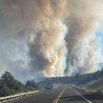 More than 50 miles of U.S. 60 north of Globe, Arizona, was closed because of the Flying V Fire.