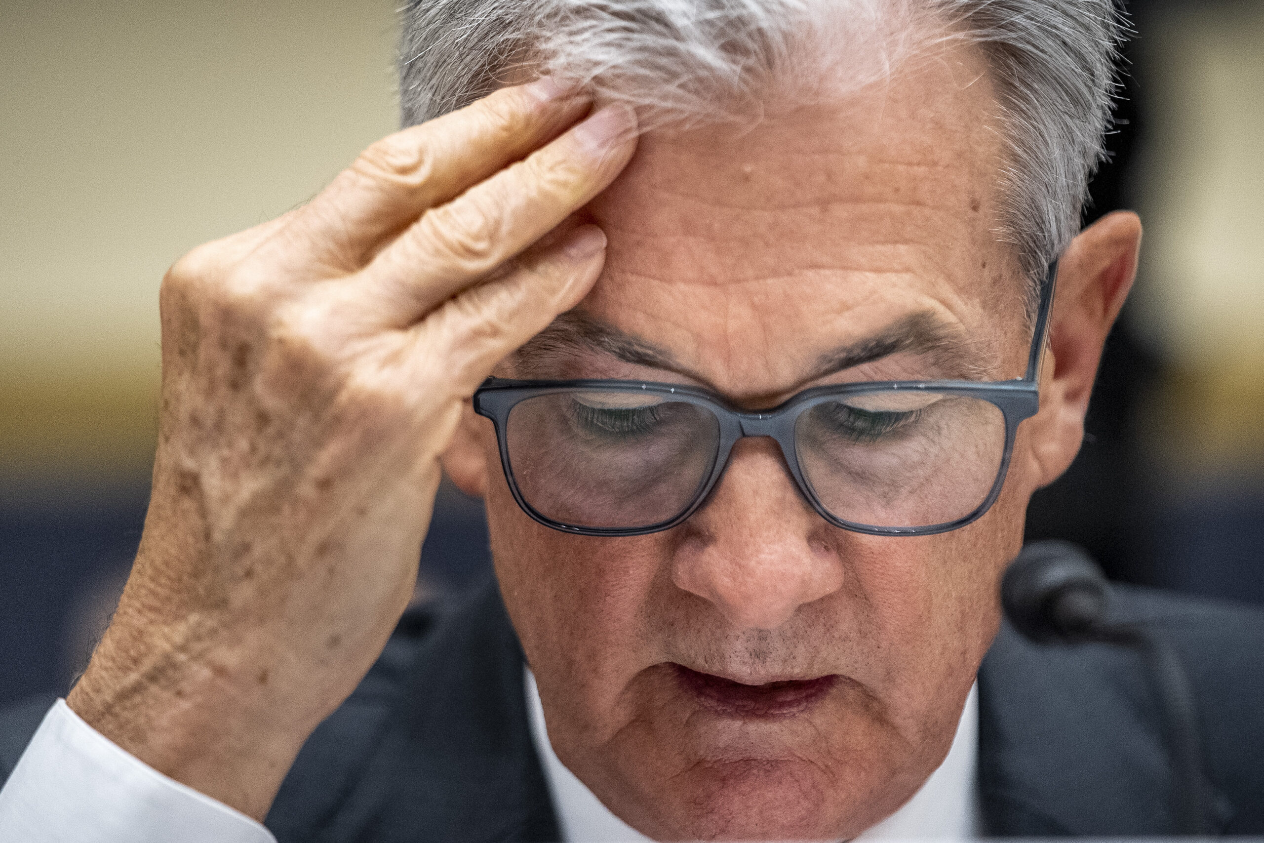 File - Federal Reserve Chairman Jerome Powell speaks during a House Financial Services Committee he...