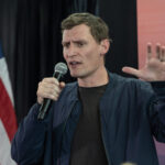 Blake Masters speaks at a campaign event at the Dream City Church on Nov. 7, 2022 in Phoenix, Arizona. Masters is thought to be considering another Senate run in 2024.