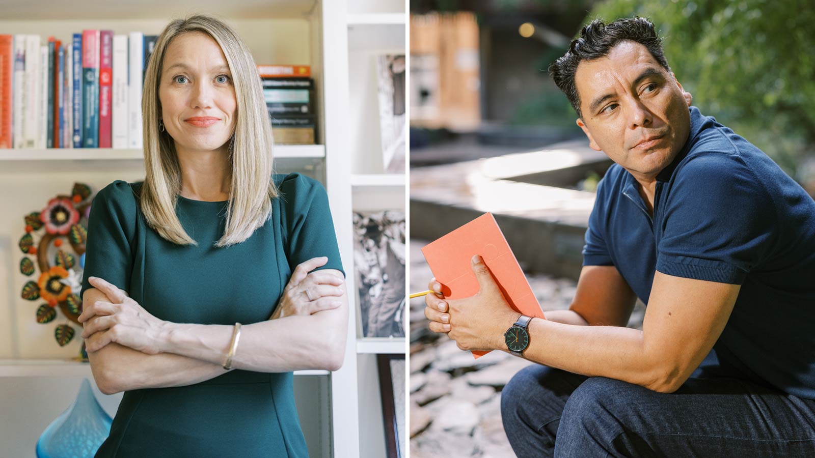 Tempe anthropologist Amber Wutich and Tucson fiction writer Manuel Muñoz pose in separate photos. ...