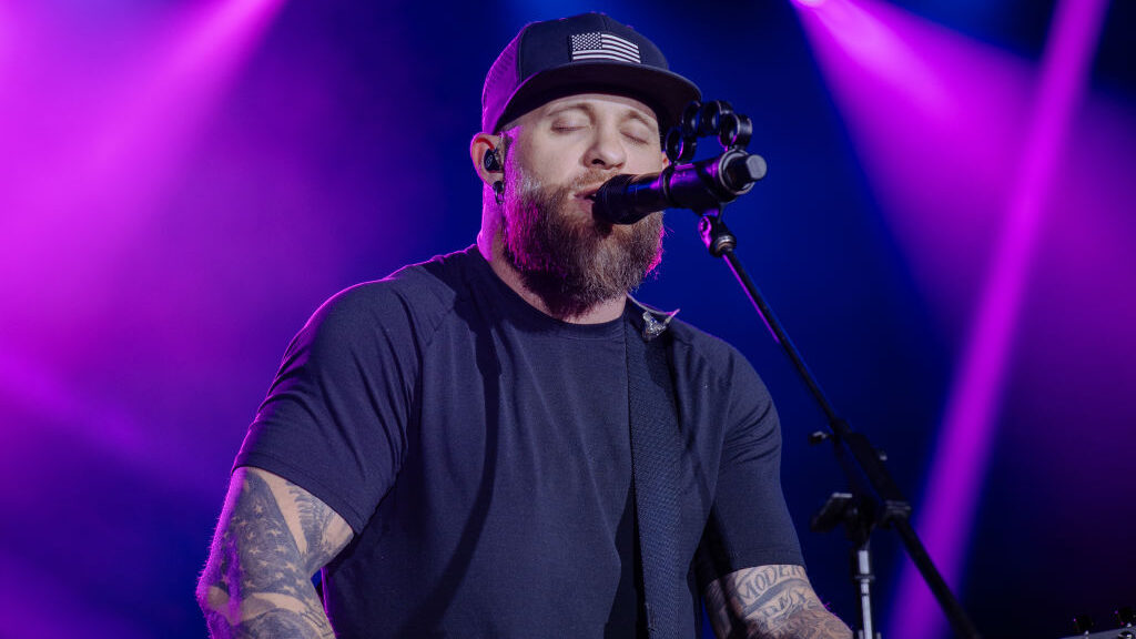 Brantley Gilbert performs at the Big Machine Label Group Lunch during CRS 2023 at Omni Nashville Ho...