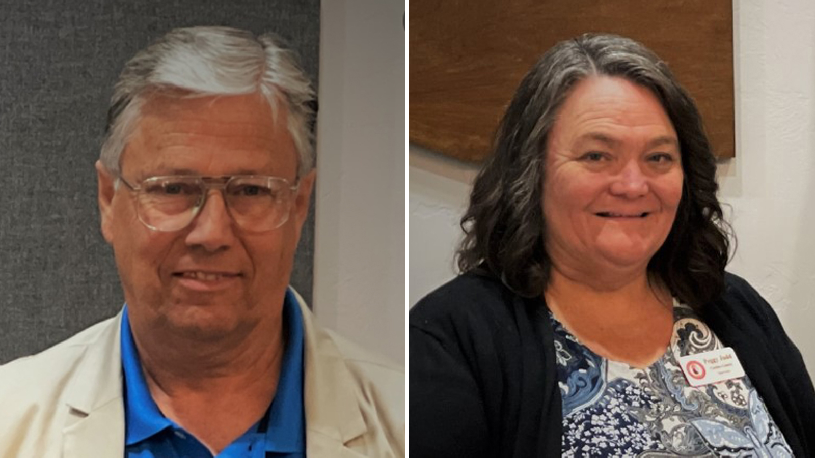 Republican Cochise County Supervisors Tom Crosby, left, and Peggy Judd, right, were indicted on ele...